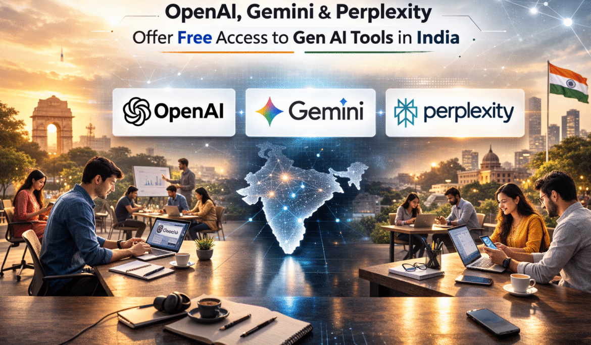 OpenAI's ChatGPT, Google's Gemini, and Anthropic's Perplexity are available for a limited free access for Indians. Users, from students to professionals, are making the best out of the free pass.