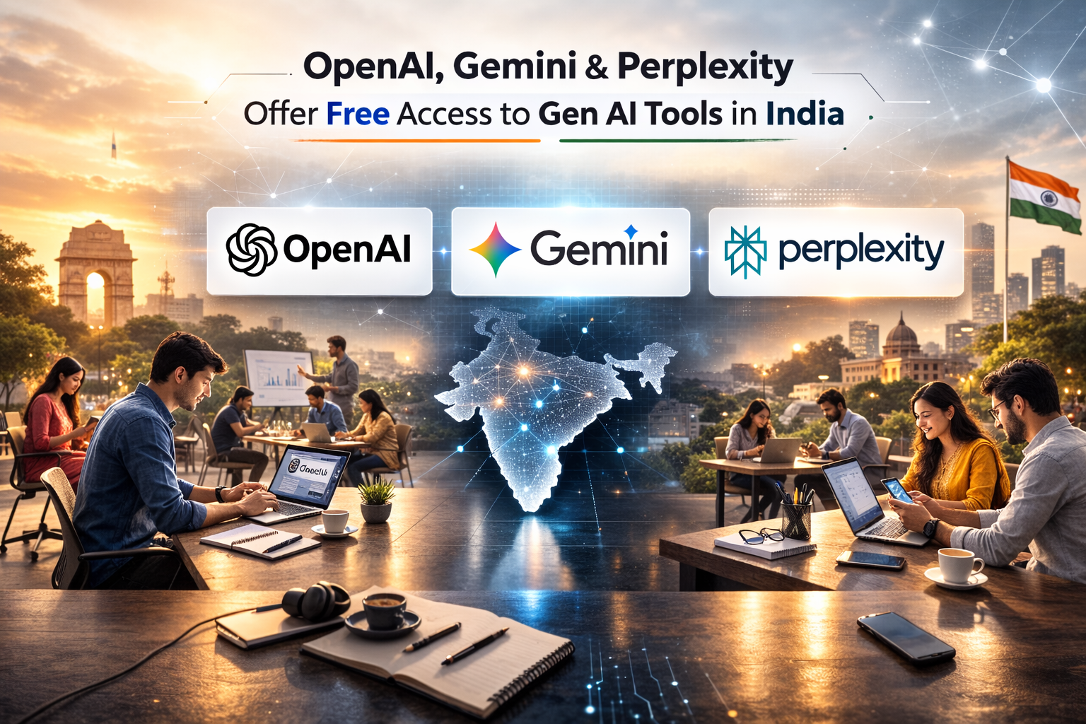 OpenAI's ChatGPT, Google's Gemini, and Anthropic's Perplexity are available for a limited free access for Indians. Users, from students to professionals, are making the best out of the free pass.